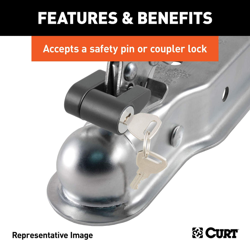 CURT 25194 Posi-Lock Coupler Replacement Latch for 2-Inch Trailer Hitch Ball, CLEAR ZINC