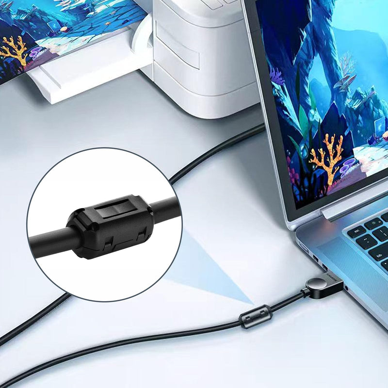 Ferrite Cores for Cables, 3.5 mm, 5 mm, 7 mm Inner Diameter, Pack of 30 | Clip-on Ferrite Core, EMI Noise Reducer Cable Clip for USB Cable Audio and Video Cable Power Cable