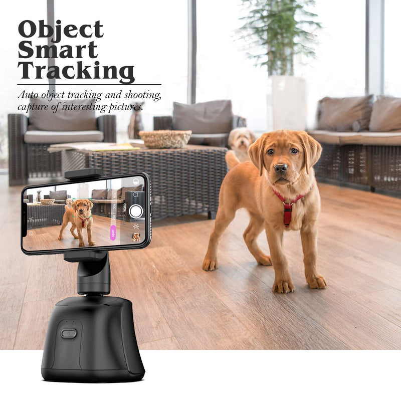 Smartphones Gimbal Stabilizer, 360° Rotation Smart Tracking Holder, Face Object Shooting Selfie Stick Mount for Tripod, Suit for Photographing Vlog Videos Shooting (Black)