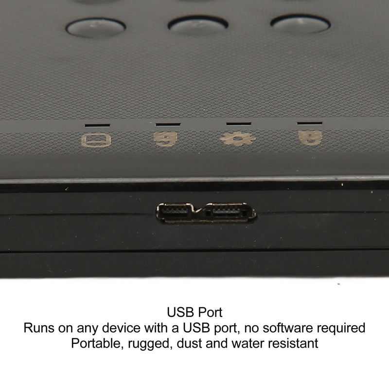 Zyyini Encrypted Hard Drive Enclosure, 3TB 5Gbps Encrypted USB 3.0 2.in SATA Hard Drive Enclosure Password Access Hardware, for 7 8 10 for OS X 10 and