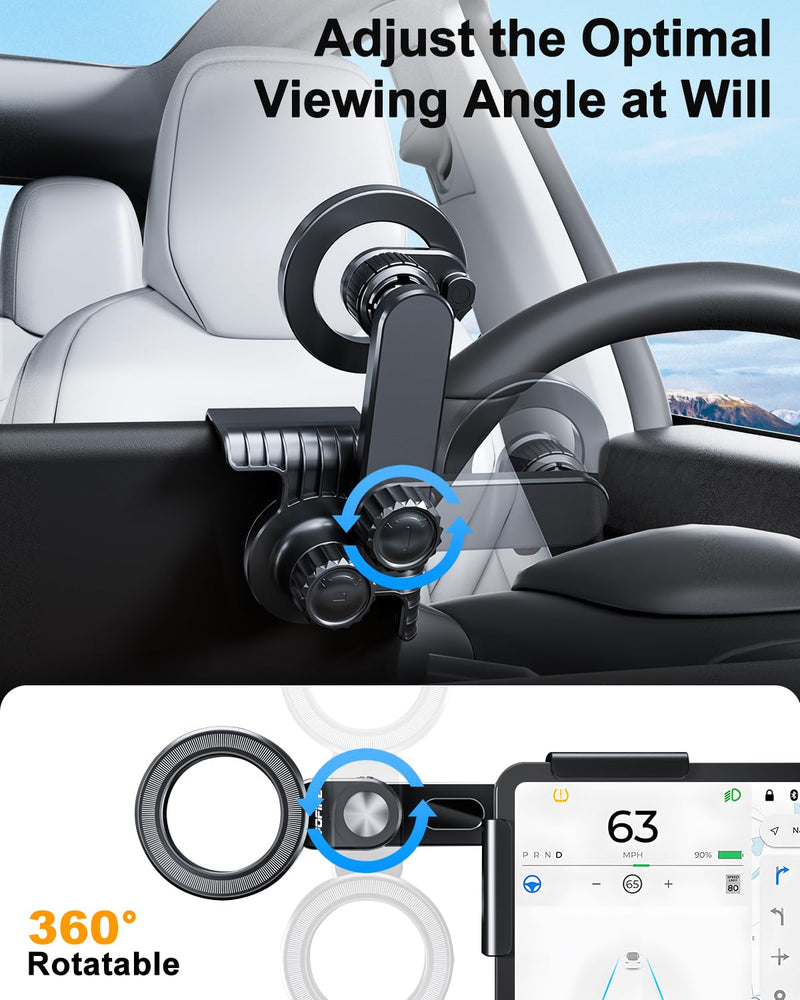 Tesla Phone Mount for tesla model y accessories 2025, No Glue Required, for MagSafe Magnetic Car Dash Phone Holder for Tesla Model 3/Y/S/X/Cybertruck Accessories (for Model 3/Y/S/X/Cybertruck) for Model 3/Y/S/X/Cybertruck