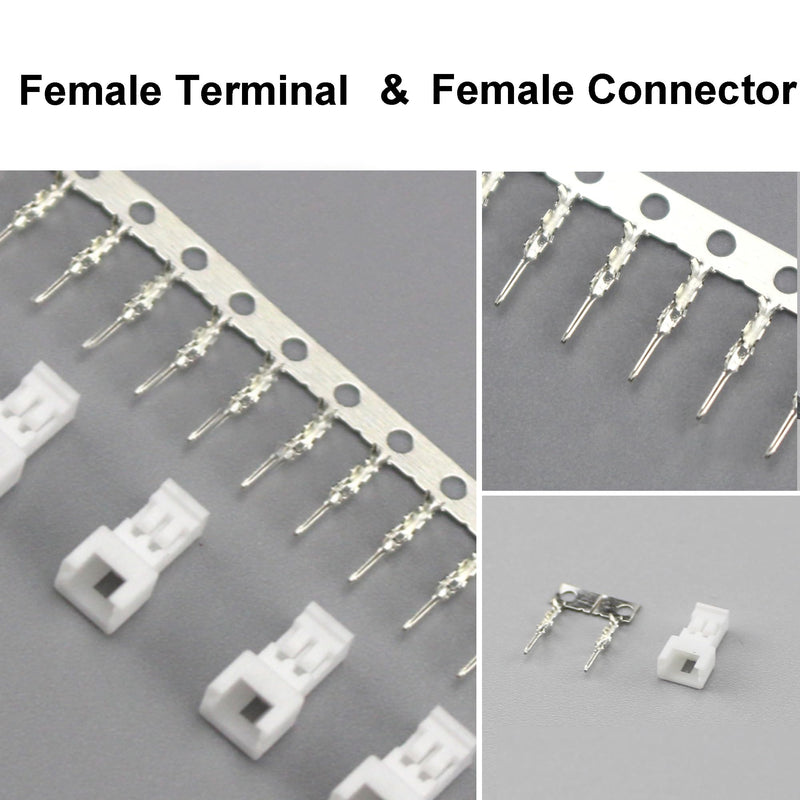 360PCS JST MX 1.25MM Connector Assortment Kit, 1.25MM Pitch Male and Female Connectors, 2/3/4/5 Pin Housing Adapter Plug Terminal