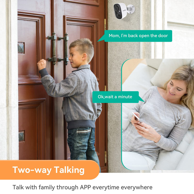 LongPlus Security Cameras Wireless Bundles, Outdoor Camera Wireless Camera for Home Security, Indoor Outdoor WiFi Cameras with AI Motion Detection, 2-Way Talk, Cloud/SD Storage