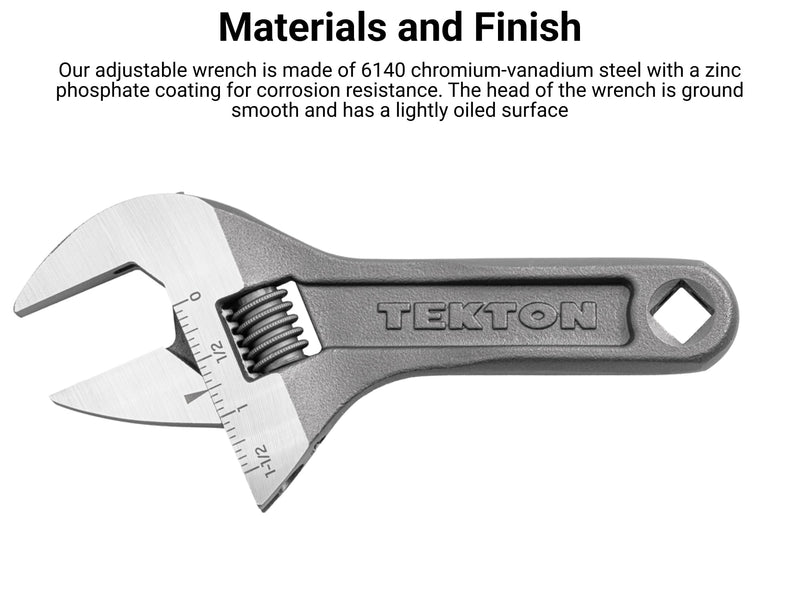 TEKTON Adjustable Wrench Set, 2-Piece | WSA90000 2-pc. Set (6 in., 9 in.)