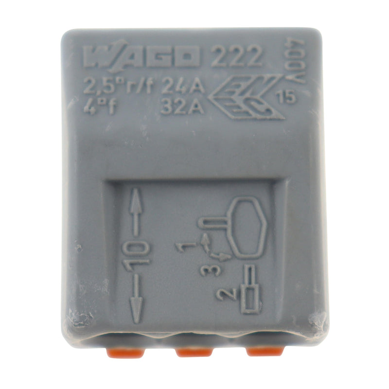 Wago 222-413 Lever-Nuts 5 Conductor Compact Connectors 100 PK