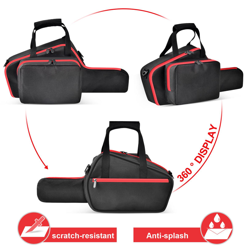 Mini Chainsaw Bag for Milwaukee M18 FUEL Hatchet 3004-20 | Tear-Resistant Oxford Bag With Battery And Charger Pockets, Carry Handles And Padded Shoulder Strap; Case Only