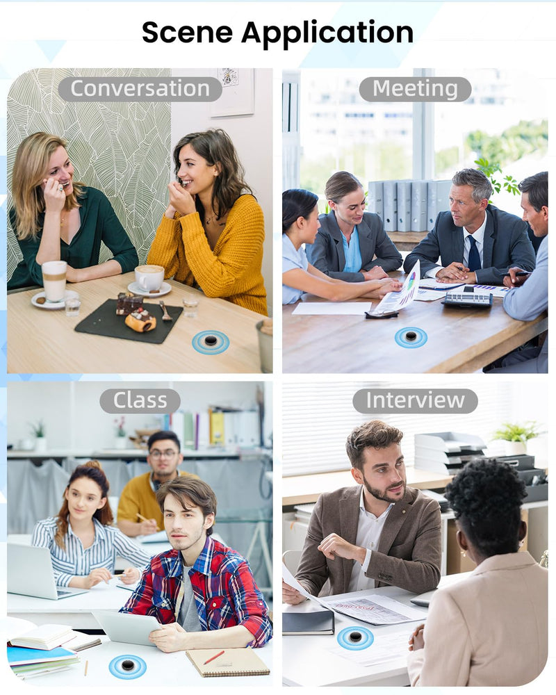 3072Kbps Magnetic Voice Recorder, Audio Recorder with AI-Intelligent Triple Noise Cancellation, 64GB Voice Activated Recorder with 4000Hours Store, Recording Device for Lectures, Meetings, Intervie