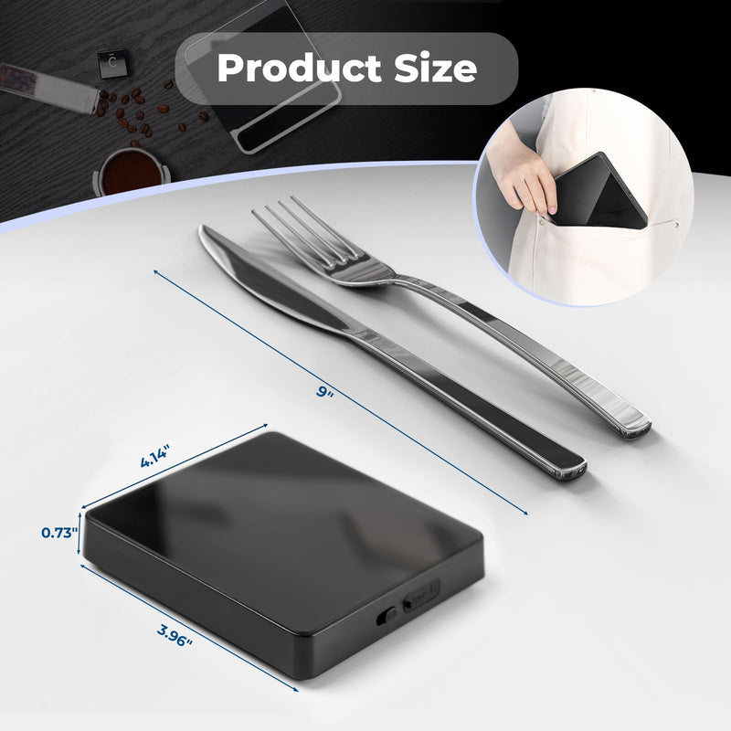 IKAPE Professional Coffee Scale with Timer, 2kg/0.1g High Precision Digital Scale, 4 Modes (Espresso/Pour Over Brew Ratio), LED Display, Auto-Tare, for Kitchen, Cooking, Espresso, Pour Over Coffee Black
