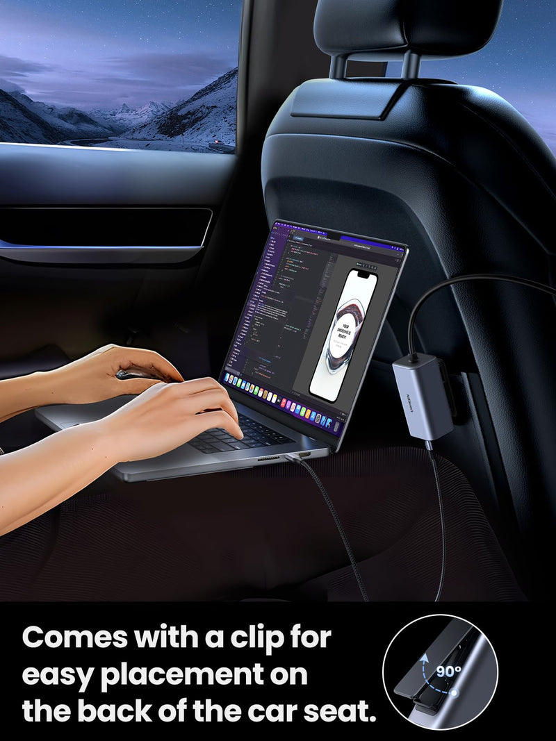 UGREEN 150W USB C Car Charger, PD 3.1 140W Car Charger Adapter Fast Charging 4-Port Cigarette Lighter USB Multi Port Charger Compatible with iPhone 17/16/15, Galaxy S24/S23, iPad, Tablet, Laptop
