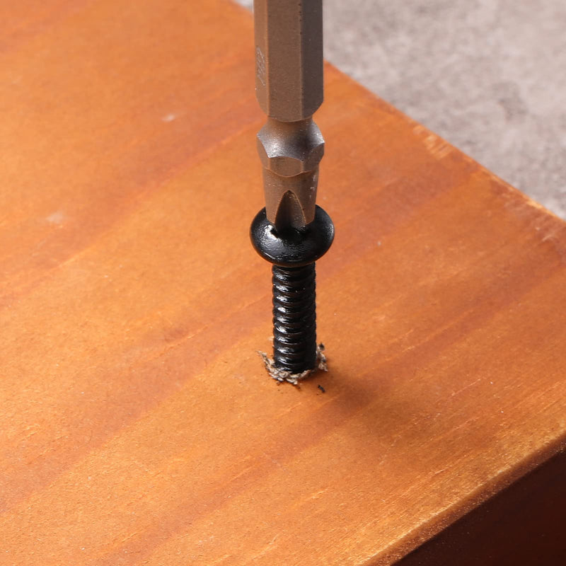 #10 x 4 Wood Screw 100Pcs 18-8 (304) Stainless Steel Pan Head Fast Self Tapping Drywall Screws Black Oxide by SG TZH #10 x 4"