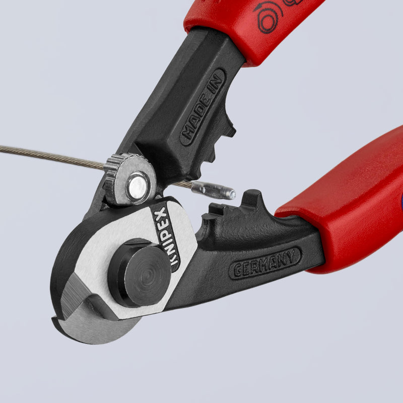 Knipex Tools 95 62 190 Wire Rope Cutters, 7 1/4-Inch, Comfort Grip 7 1/4-Inch, w/ Comfort Grip