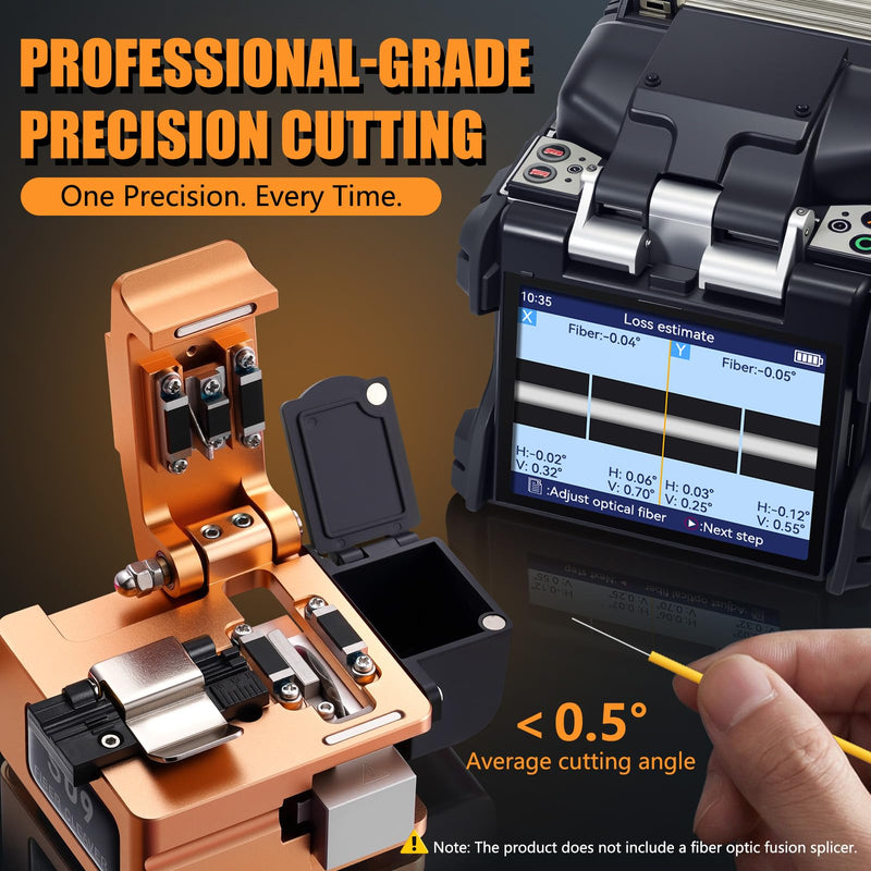 S09 High Precision Optical Fiber Cleaver – 16-Port Tungsten Steel Blade, 58,000 Cuts, 3-in-1 Fixture for 0.25/0.9/2.5-3.0mm Fibers, Automatic Reset, CNC Aviation Aluminum for FTTH & Splicing