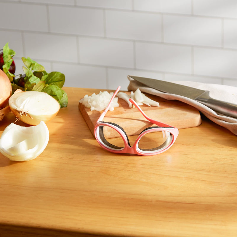 RSVP International Onion Goggles, Fog Free Lenses, Safely Prepare Food Without Tears Pink