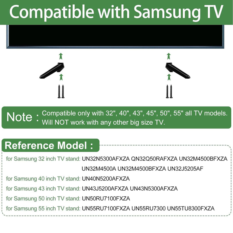 TV Stand Screws and Washers for Samsung TV Legs Screws, for Samsung 32" 40" 43" 45" 50" 55" TV Feet