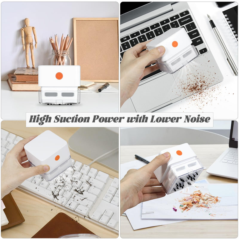 tabletop vacuum，desktop vacuum cleaner，desk vacuum cleaner mini，TYPE C Charging，Simple cleaning，low noise，Sketching Art，Dander Cleaning