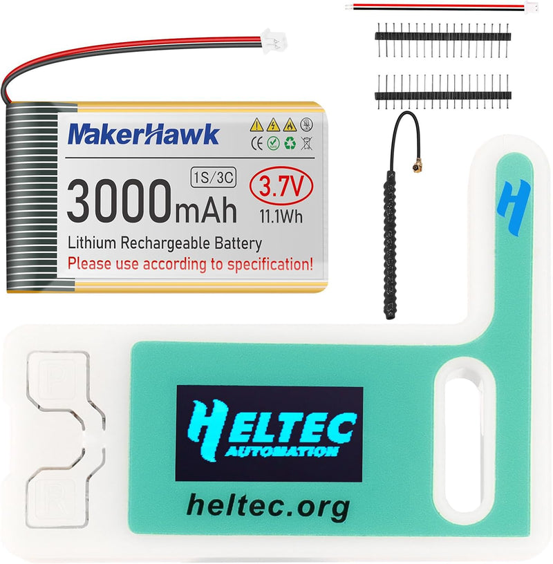 ESP32 LoRa V3 Module Board with 3000mAh Battery Set - with 915MHz Antenna and SX1262 LoRa V3 Case Devices for Meshtastic Ar duino LoRawan IOT Board + Case + 3000mAh Battery