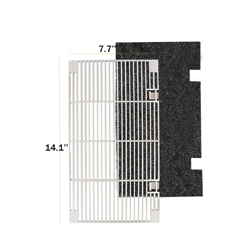 RV A/C Ducted Air Grille for Dometic 3104928.019 with Filters, Duo-Therm Replace Air Conditioner Vent cover, 14.1" x 7.7" Polar White 1set RV A/C Ducted Air Grille