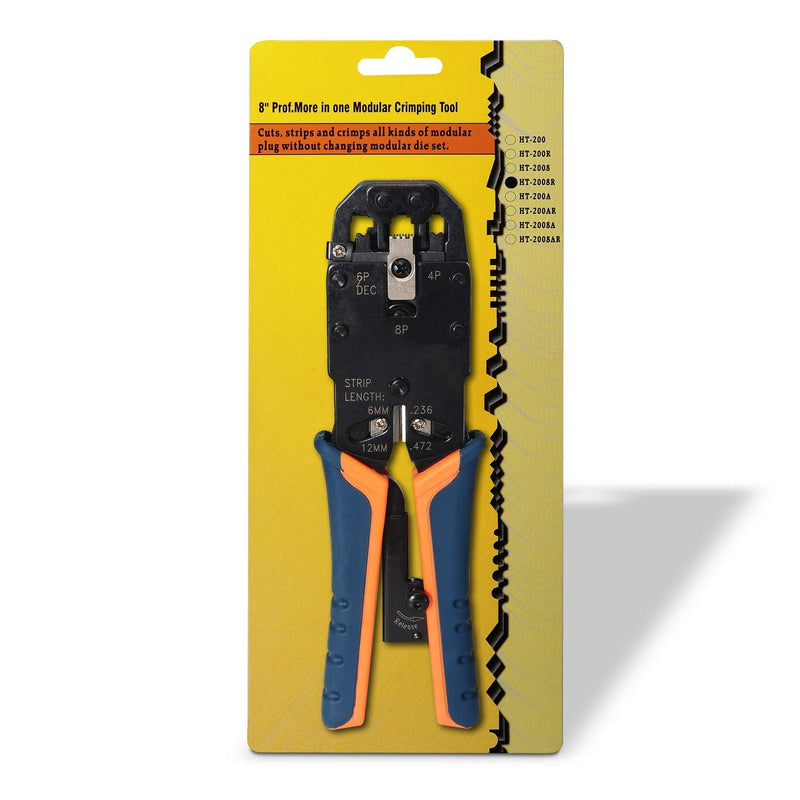AISENS A142 - 0311 - Stapler Ratchet Crimping Tool RJ10/RJ11/RJ12/RJ45, black
