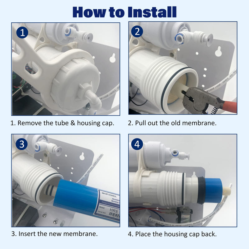 75 GPD RO Membrane Filter Replacement, Reverse Osmosis Membranes, Compatible for iSpring RCC7 / RCC7AK / RCC7P / RCC7P-AK / RCC7D / RCC7U, APEC ROES-UV75-SS/ROES-UV75 / ROES-PH75 (2 Pack) 75 GPD 2P