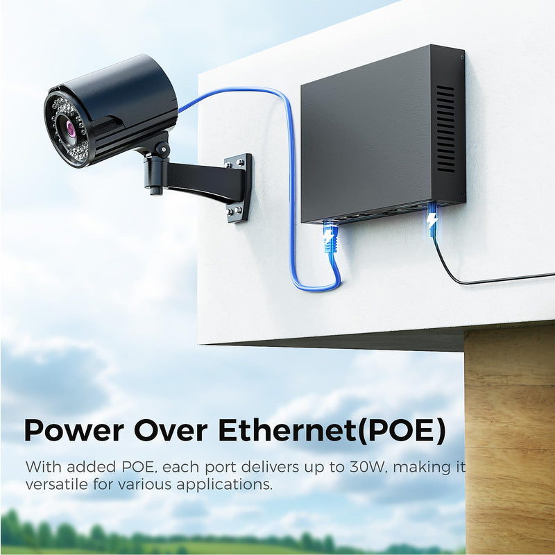 4-Port 2.5Gb PoE Switch add 2-Port 10Gb SFP+, TEROW 6 Ports 2.5G POE+ Switches Base-T & 2*10G Ethernet, New version-IEEE802.3af/at, up to 30W, Desktop/Wall Mount, Ideal for AP, Home,Gaming,Office 6-Port |4 x 2.5G Poe+2 x 10G SFP
