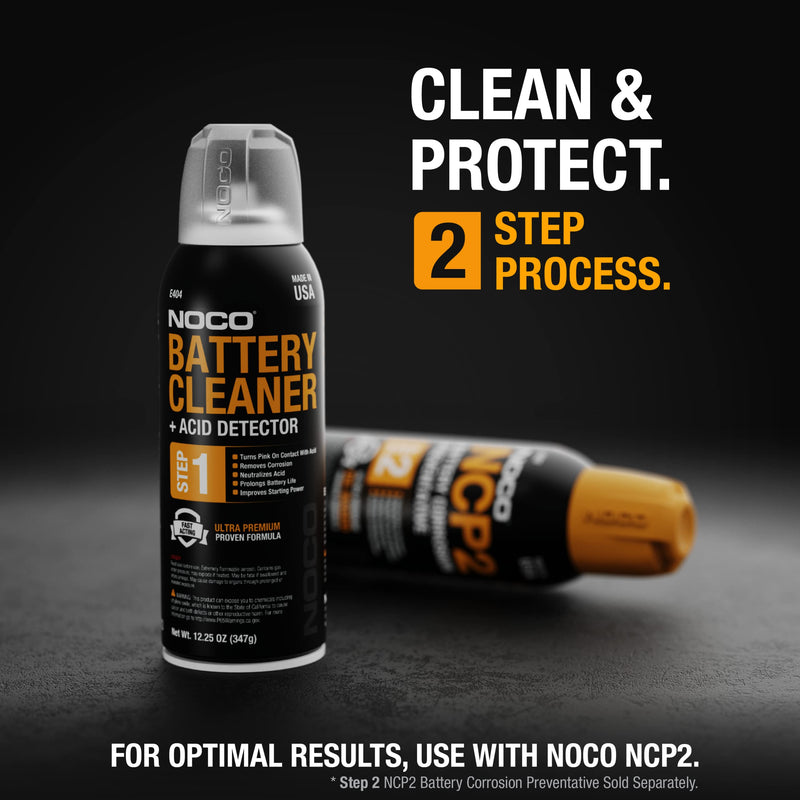 NOCO E404 12.25 Oz Battery Terminal Cleaner Spray and Corrosion Cleaner with Acid Detector 12.25 Ounce (Pack of 1)