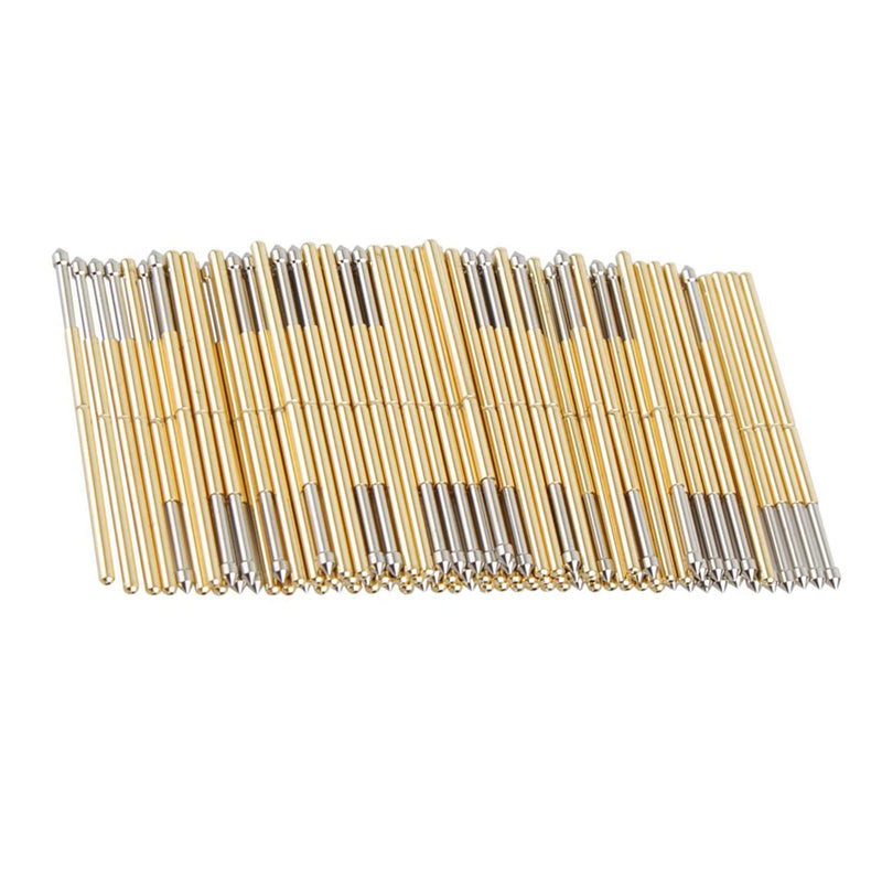 Pogo Pins 100 PCS. P100-E2 Spring Contact Diameter 1.5mm Conical Head Pogo Pin Test Tools Pogo Pin PCB Spring Test Probe Round Pogo Pin Tools