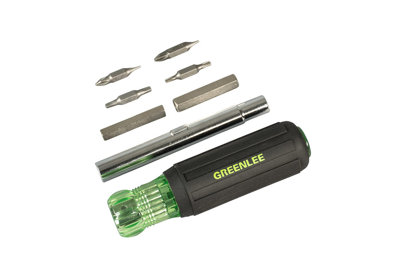 Greenlee, ‎0159-LBFB, 3-Piece Electrician Tool Kit with Stainless Steel Wire Stripper/Cutter/Crimper, 11-in-1 Multi-Bit Screwdriver and Bonus Stainless Steel Bottle Opener