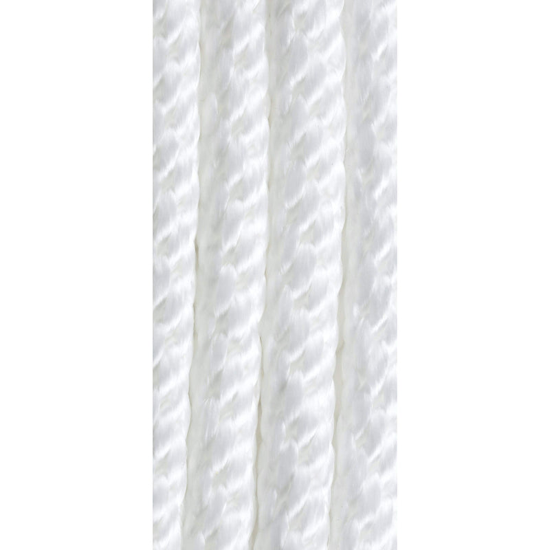 Attwood 11723-7 Solid Braid Multifilament Polypropylene Anchor Line with Spring Hook 3/8-Inch x 50-Feet, White