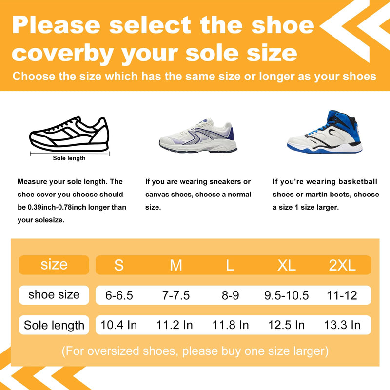 Waterproof Shoe Covers with Reflector, Unisex Rain Shoe Covers, Reusable Overshoes, Anti-Slip Durable PVC Shoe Covers (XX-Large) XX-Large