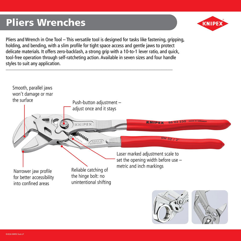 KNIPEX Tools KNIPEX 86 03 250 SBA Pliers Wrench, | locking-jaw-pliers