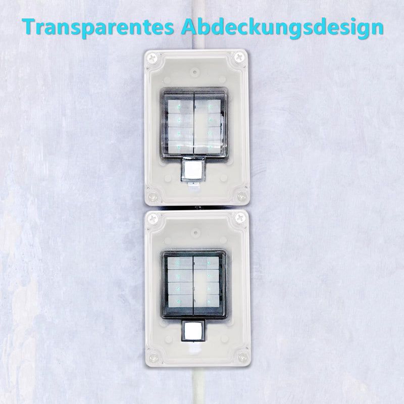 100 x 68 x 50 mm Waterproof IP65 Empty Enclosure, Pack of 3 Electronic Enclosure Box, Plastic Housing with Transparent Cover, Universal Project Housing, Junction Box 100X68X50-3PACK