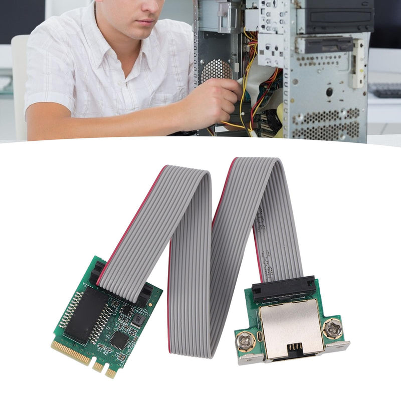 M.2 2.5G Ethernet Network Card, 2.5G/1G/100Mbps Single Port RJ45 M.2 A E to RTL8111H Gigabit Ethernet Card for Desktop PC, for 7, for Linux