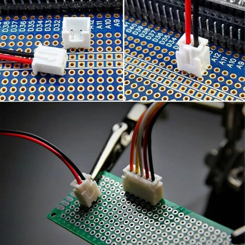 720PCS 2.54mm JST-XH Connector Kit,2/3/4/5 Pin Header Housing Connectors,2.54mm Pitch JST Male and Female Adapter,XH 2.54mm Plug Terminal for Camera, 3D printer