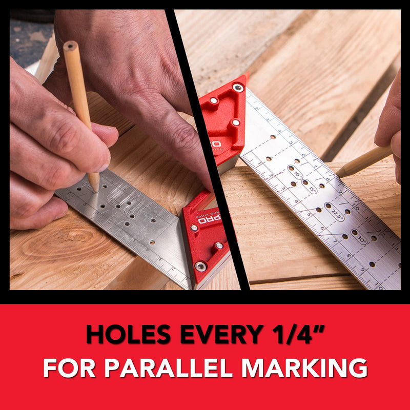 Kapro - 353 Professional Ledge-It Try & Mitre Square - For Leveling and Measuring - Features Stainless Steel Blade, Retractable Ledge, and Etched Ruler Markings - 8 Inch Adjustable Try&Mitre 8"