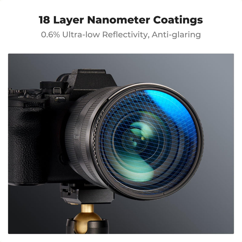 K&F Concept 77mm Star Filters Kit (3 PCS) 4 Points 6 Points 8 Points Cross Screen Starburst Filters Set -18 Layer Coating Ultra Slim Optical Glass Camera Lens Filter with 3 Cleaning Cloth