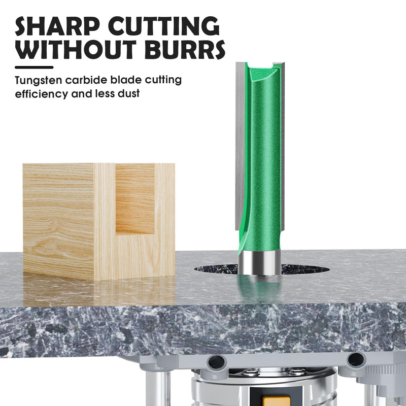 Milling Cutter for Router Set Groove Cutter 8 mm Shank 6 Pieces Router Bits Wood Cutter 3 mm 4 mm 5 mm 6 mm 7 mm 8 mm Groove Cutter Wood Router Accessories Milling Drill Bit Drill Bit for Wood Cutting Groove Milling