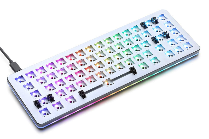 DROP ALT Mechanical Keyboard — 65% (67 Key) Gaming Keyboard, Hot-Swap Switches, Programmable Macros, RGB LED Backlighting, USB-C, Doubleshot PBT, Aluminum Frame (Barebones, Gray) Barebones Space Gray