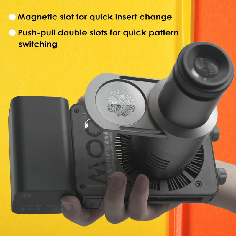 CX100 Mini Optical Snoot Gobos Accessories with ZY Mount Adapter, Spotlight Attachment Shape Light Compatible with ZHIYUN Molus X100,CX100,GodoxG ML100BI,ML100R Mini Mount for Z&G