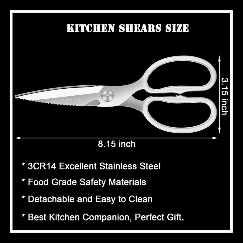 Heavy Duty Poultry Shears That Come Apart, All Purpose Kitchen Shears for Food,3Cr14 Fully Forged Stainless Steel Sharp Blades for Chicken,Meat,Seafood,Herbs Kitchen Scissors Natural