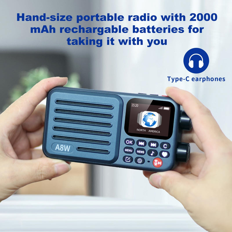 A8W Portable Smart Internet Radio Receiver WIFI/4G Radio Speaker with FM,Micro-SD Card,All World Radios,for Home with WiFi,Digital Radio,choyoung Radio