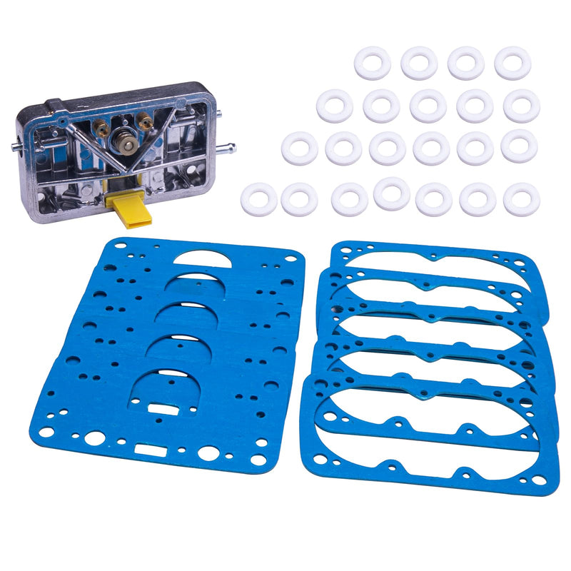 8-2000QFT Carburetor rebuil kit Gasket,Fuel Bowl Gasket Kit Assembly Fit for Holley 8-2000 M2300 4150 Carburetor Rebuild Kit. 8-2000QFT Gasket kit for Holley 4150 Carburetor Jet kit (Blue) Blue