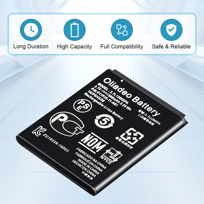 TI 84 Plus CE Battery - Replacement for Texas Instruments TI-84 Plus CE Battery - Part No 3.7L1200SPA, P11P35-11-N01 3.7V 1500mAh