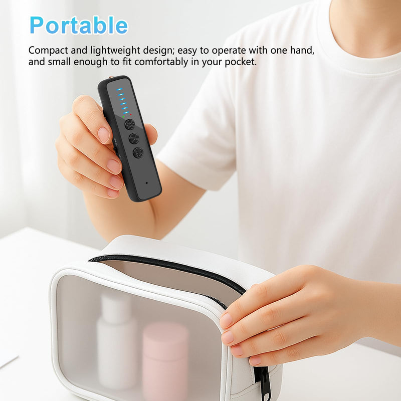 BEE&FLOWER Hidden Camera Detector – Upgraded Portable RF Signal Scanner, Wireless Bug Finder for Travel, Hotel, Home & Office (Black)