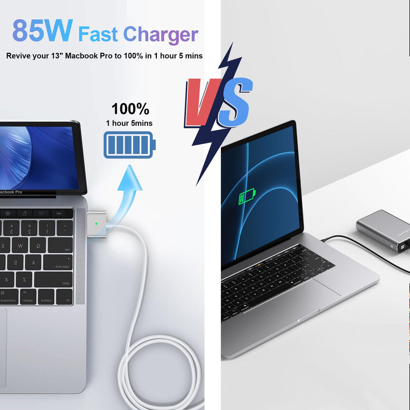 Charger for Mac Book Pro 85W T-Tip Power Adapter, Compatible with Mac Book Pro 15-Inch & 13-Inch (Late 2012-2017)