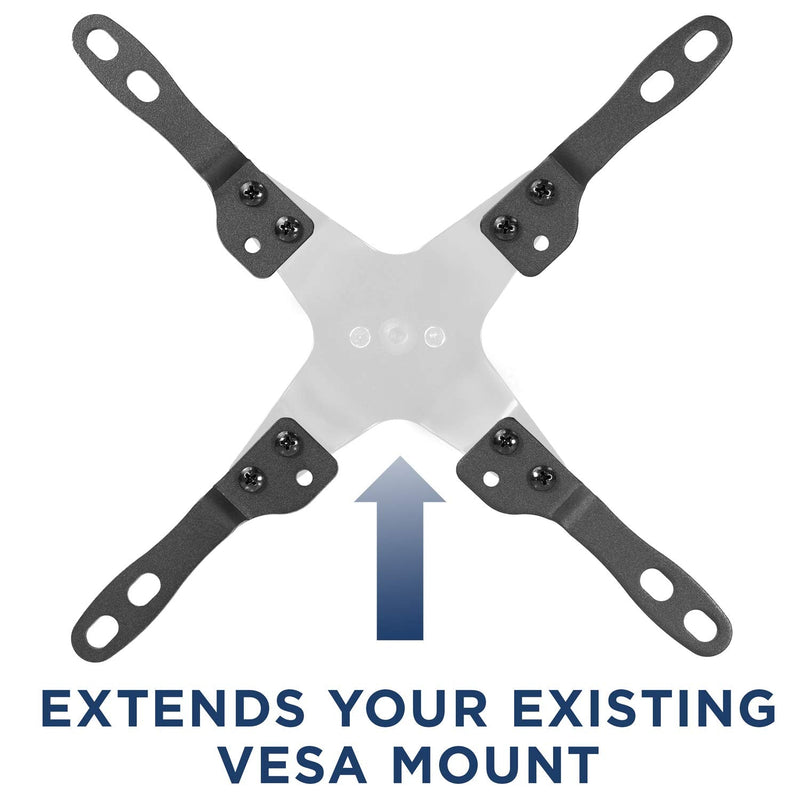 Mount-It! VESA Mount Adapter Kit | TV Wall Mount Bracket Adapter Converts 75x75 and 100x100 mm Patterns to 200x100 and 200x200 mm | Fits Most 23 Inch to 42 Inch TVs and Monitors | Hardware Included