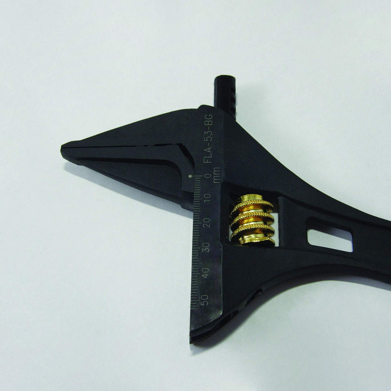 Fujiya Tools, FLA-53-BG, Adjustable wrench, Black & Gold color- 0-53mm (opening size)