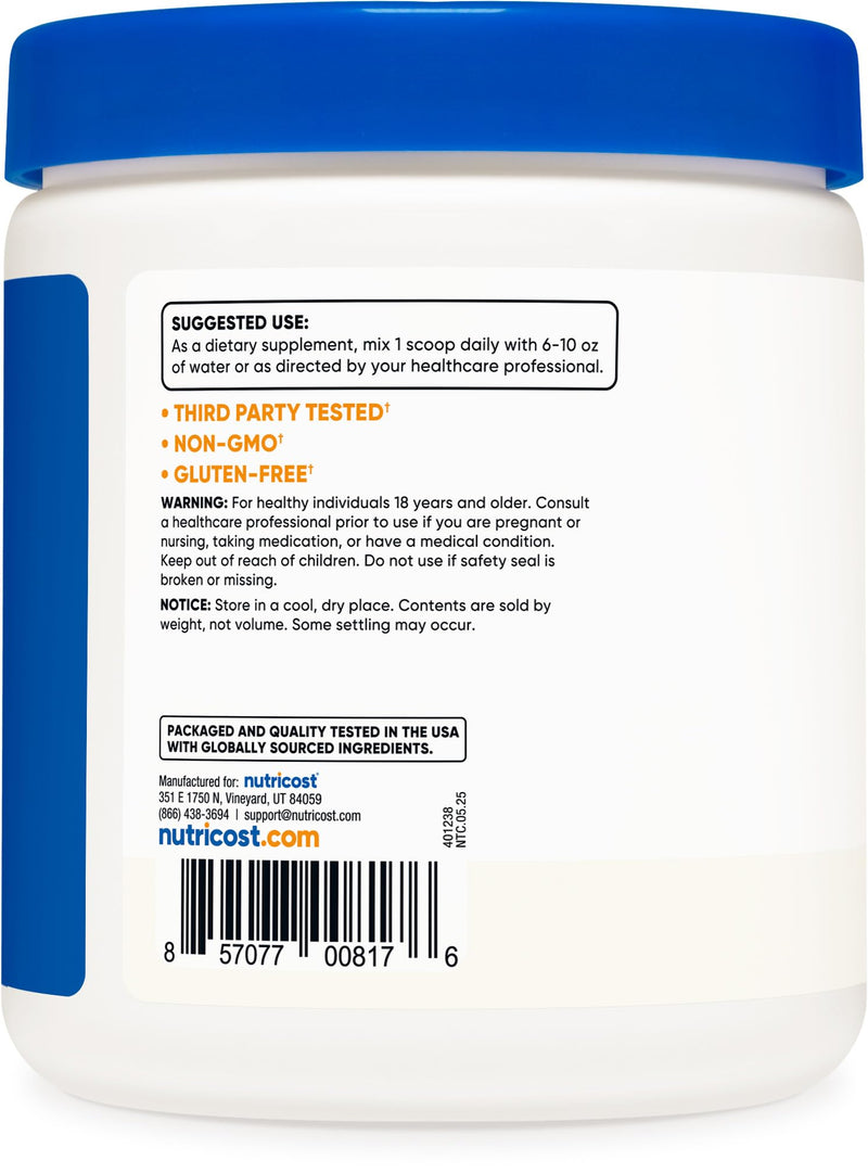 Nutricost Pure L-Citrulline (Base) Powder 250 Grams (Pack of 2) 16.8 Ounce (Pack of 2)