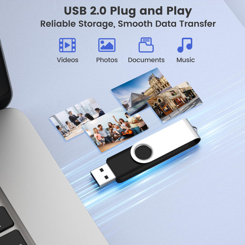 ABLAZE 8GB USB C Flash Drive 10 Pack, OTG USB 2.0 + Type C Memory Stick Dual Type C Thumb Drive Compatible with iPhone 16/15, Android Smartphone, Computers, Tablets, Mac,iPad,PC 10 Pack-USB 2.0