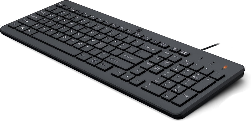 HP 150 Wired Keyboard with Numeric Keypad - Silent-Touch Chiclet Keyboard - Ergonomic, Comfortable - USB Plug-and-Connectivity, LED Indicators (664R5AA, Black)