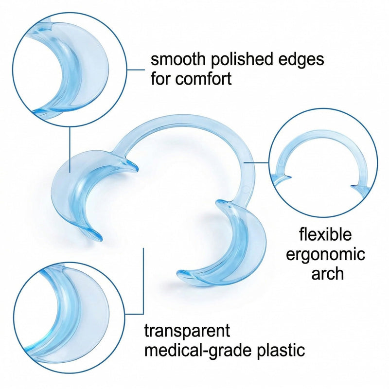 Dental Retractors 12 C-shaped Mouth Openers, Disposable Mouth Retractors, Tooth Expanders
